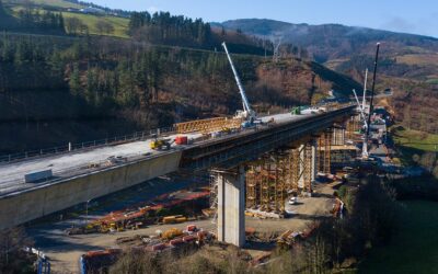 El carácter modular de los encofrados ULMA, clave en el viaducto de Antzuola