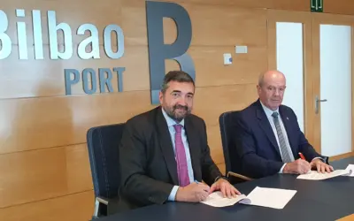 La Diputación de Bizkaia y la Autoridad Portuaria de Bilbao firman un protocolo para el uso de los excedentes de materiales de la construcción del Subfluvial en la ampliación del Puerto